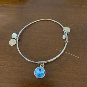 Alex and Ani vintage blue gem bracelet
